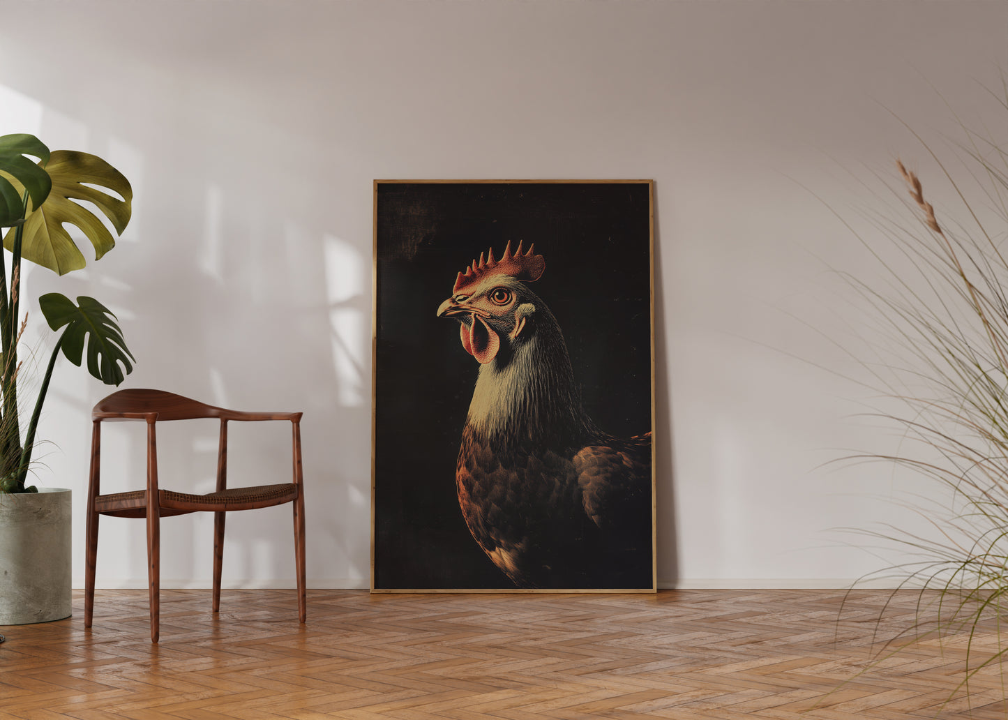 Vintage Chicken Wall Art Print - 1920's Italian Poster Style