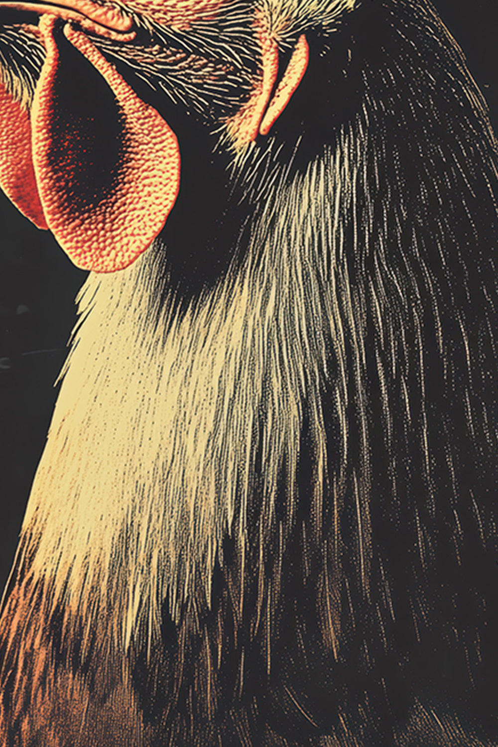 Vintage Chicken Wall Art Print - 1920's Italian Poster Style