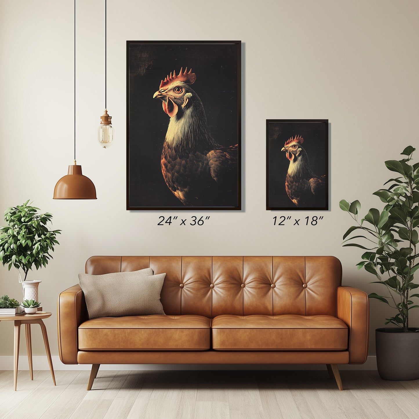 Vintage Chicken Wall Art Print - 1920's Italian Poster Style