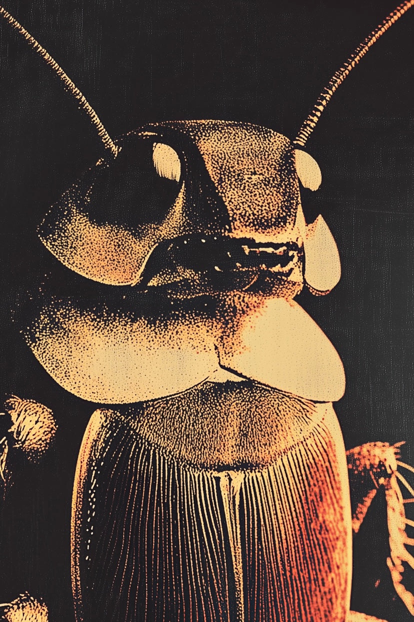 Vintage Cockroach Wall Art Print - 1920's Italian Poster Style