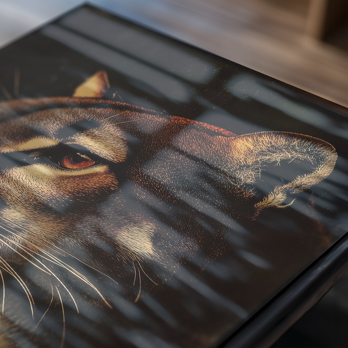 Vintage Cougar Wall Art Print - 1920's Italian Poster Style
