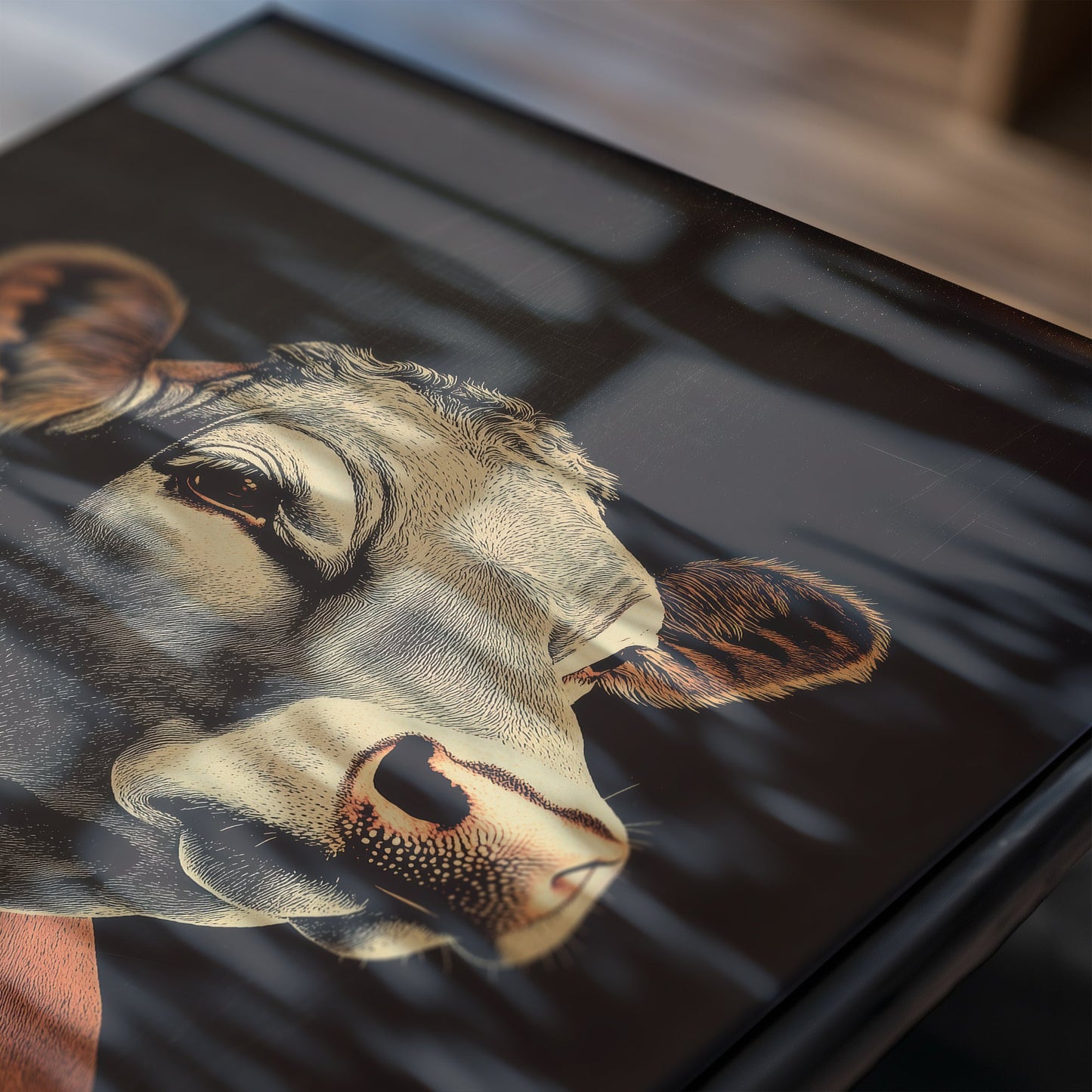 Vintage Cow Wall Art Print - 1920's Italian Poster Style