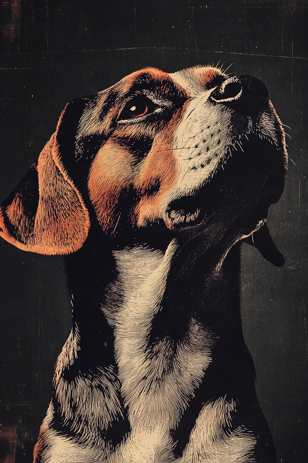 Vintage Dog Wall Art Print - 1920's Italian Poster Style