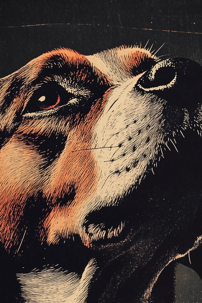 Vintage Dog Wall Art Print - 1920's Italian Poster Style