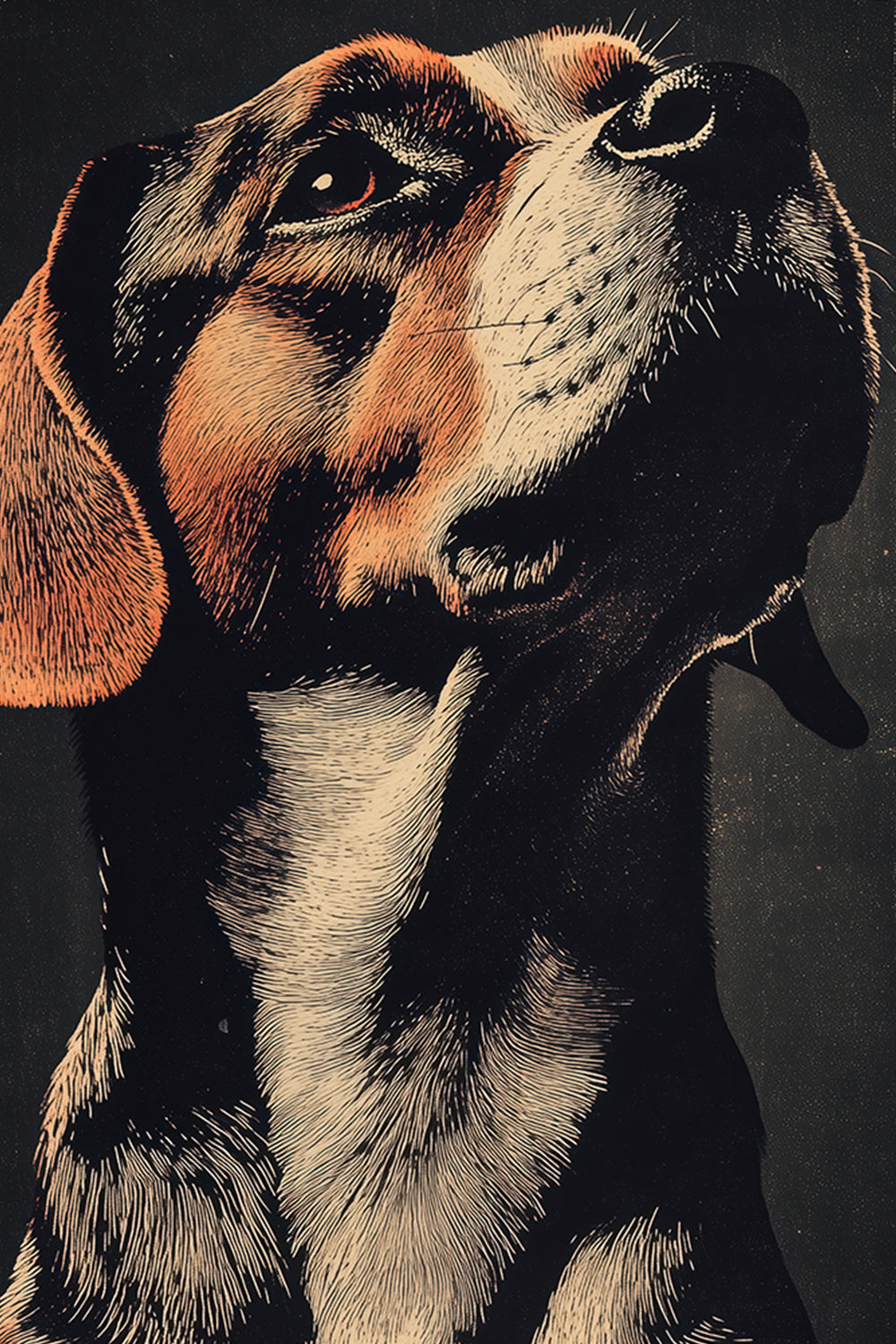 Vintage Dog Wall Art Print - 1920's Italian Poster Style