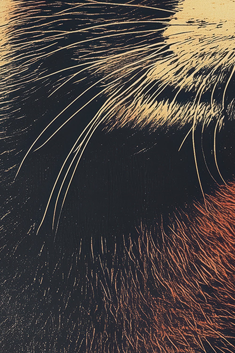 Vintage Ferret Wall Art Print - 1920's Italian Poster Style