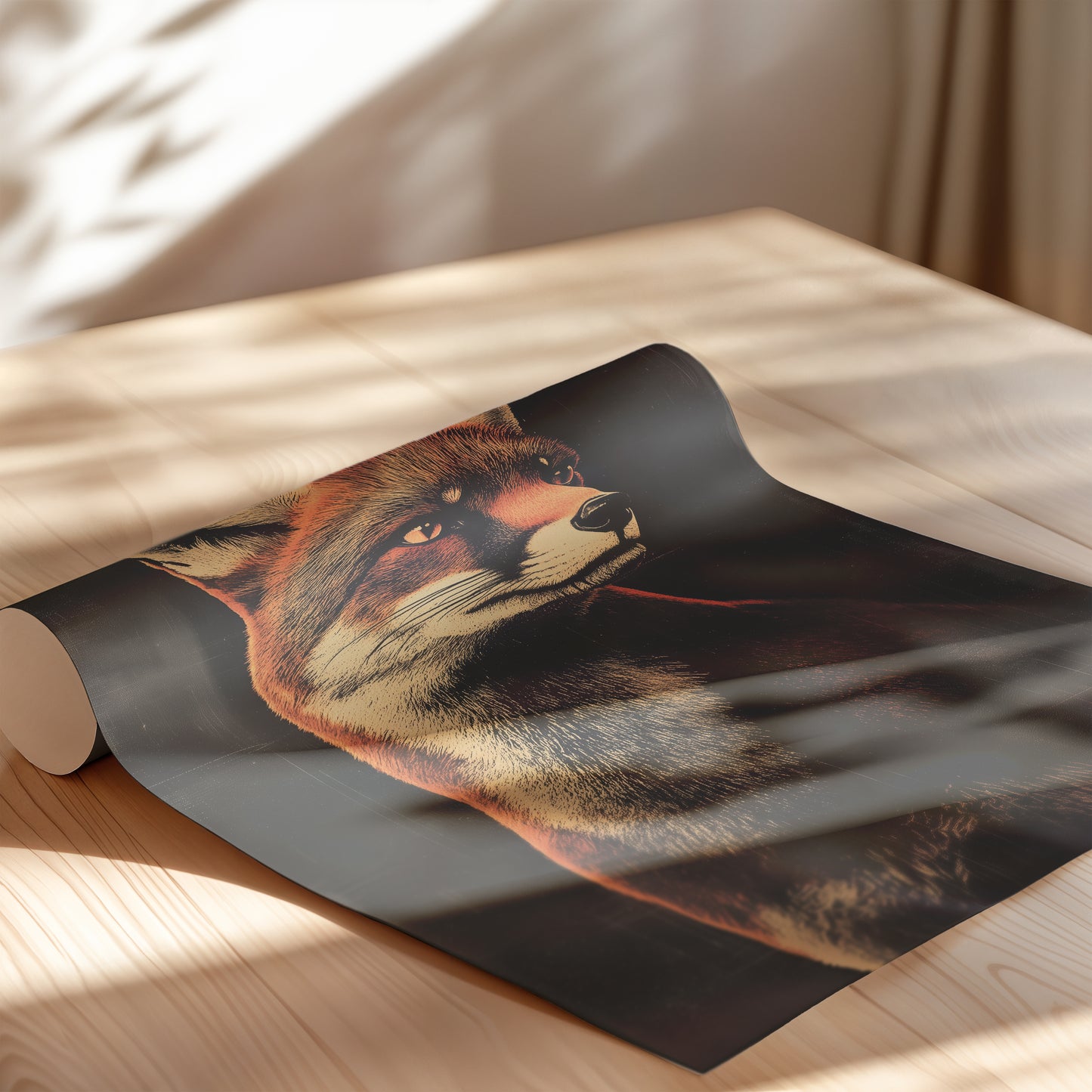 Vintage Fox Wall Art Print - 1920's Italian Poster Style