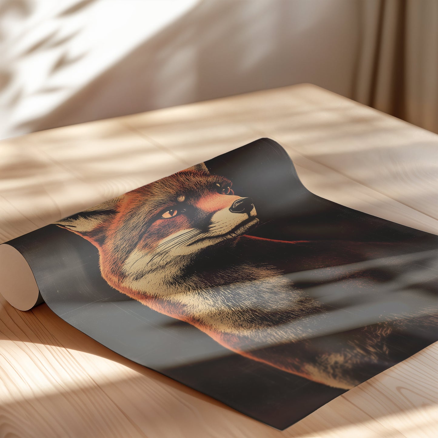 Vintage Fox Wall Art Print - 1920's Italian Poster Style