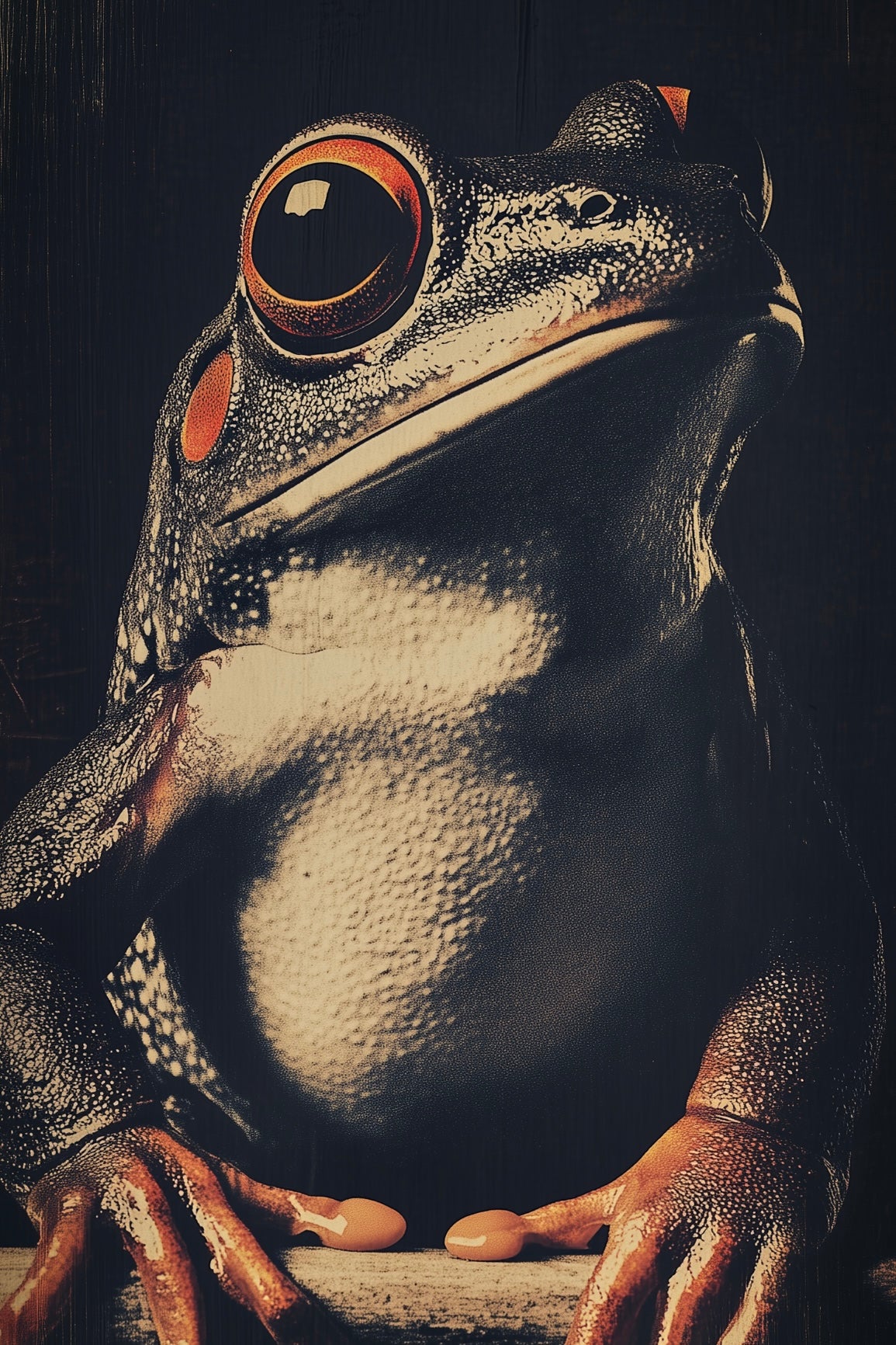 Vintage Frog Wall Art Print - 1920's Italian Poster Style