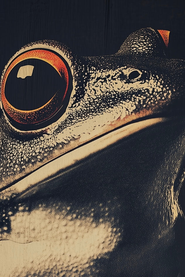 Vintage Frog Wall Art Print - 1920's Italian Poster Style