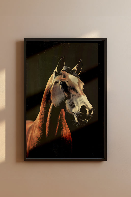 Vintage Horse Wall Art Print - 1920's Italian Poster Style
