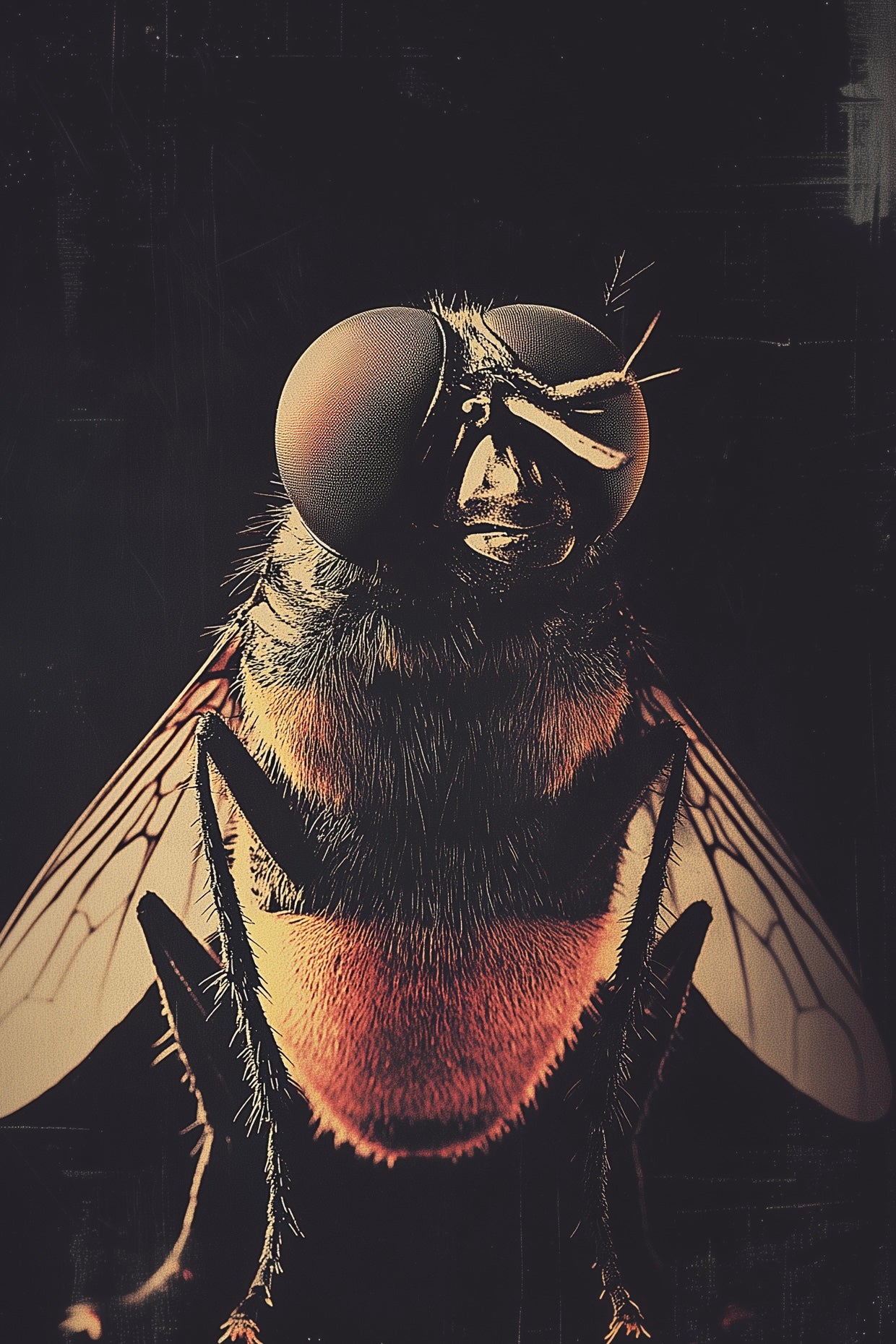 Vintage Housefly Wall Art Print - 1920's Italian Poster Style
