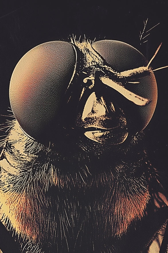 Vintage Housefly Wall Art Print - 1920's Italian Poster Style