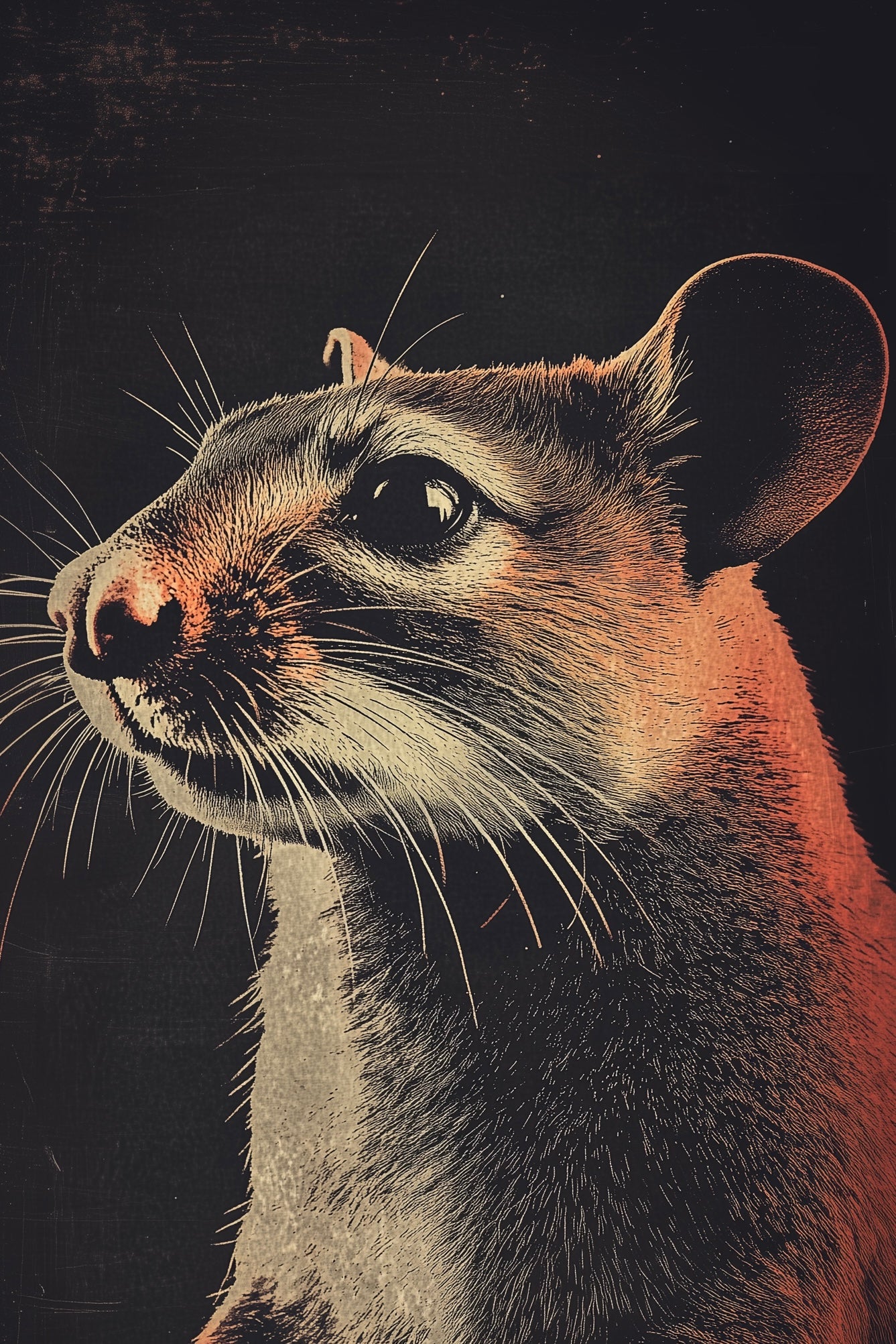 Vintage Mouse Wall Art Print - 1920's Italian Poster Style