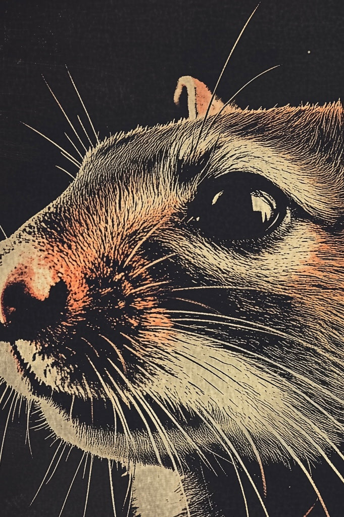 Vintage Mouse Wall Art Print - 1920's Italian Poster Style