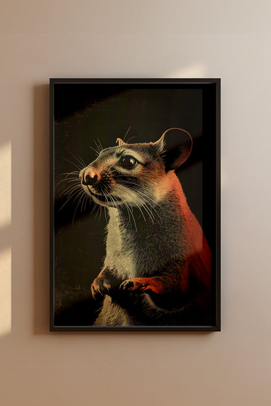 Vintage Mouse Wall Art Print - 1920's Italian Poster Style