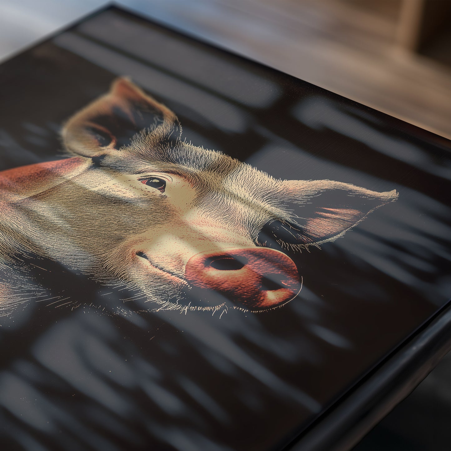 Vintage Pig Wall Art Print - 1920's Italian Poster Style