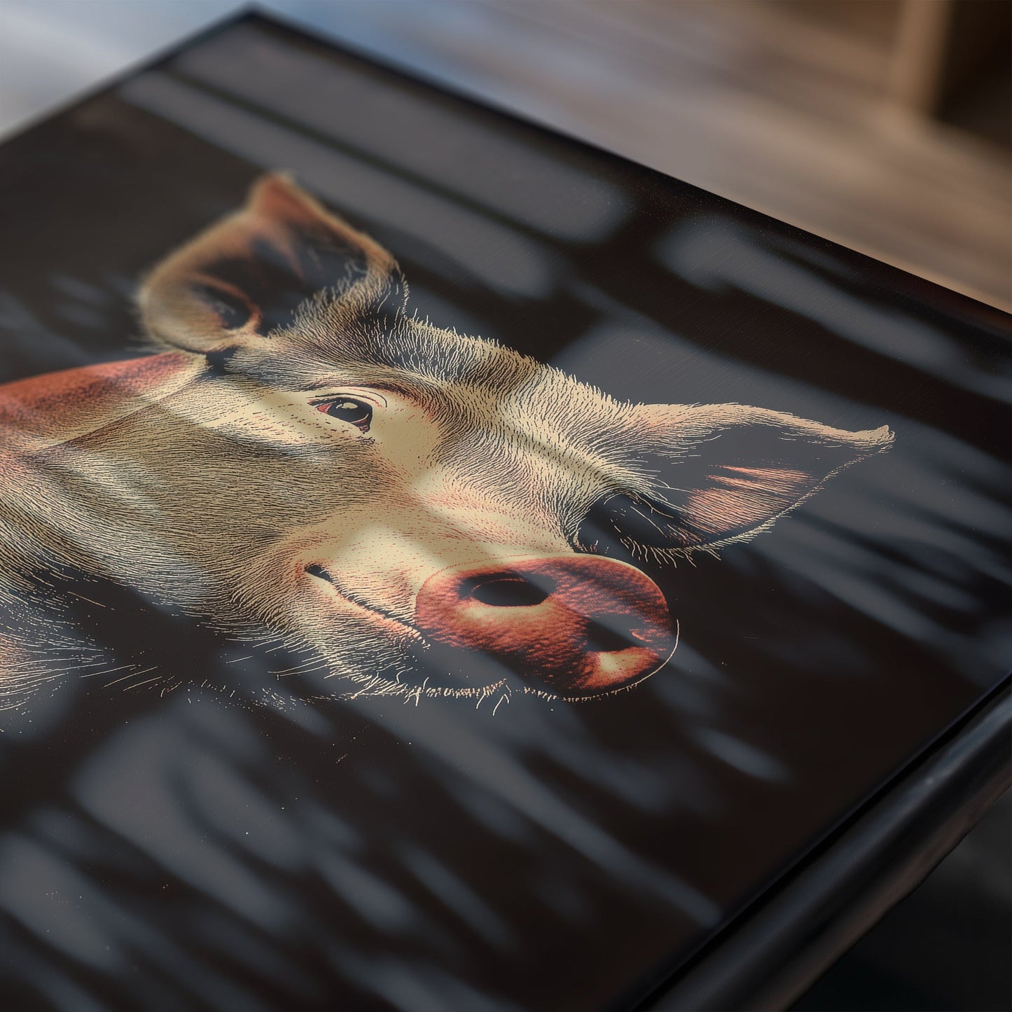 Vintage Pig Wall Art Print - 1920's Italian Poster Style