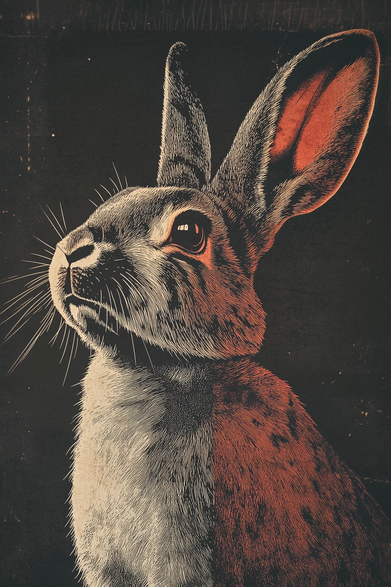 Vintage Rabit Wall Art Print - 1920's Italian Poster Style