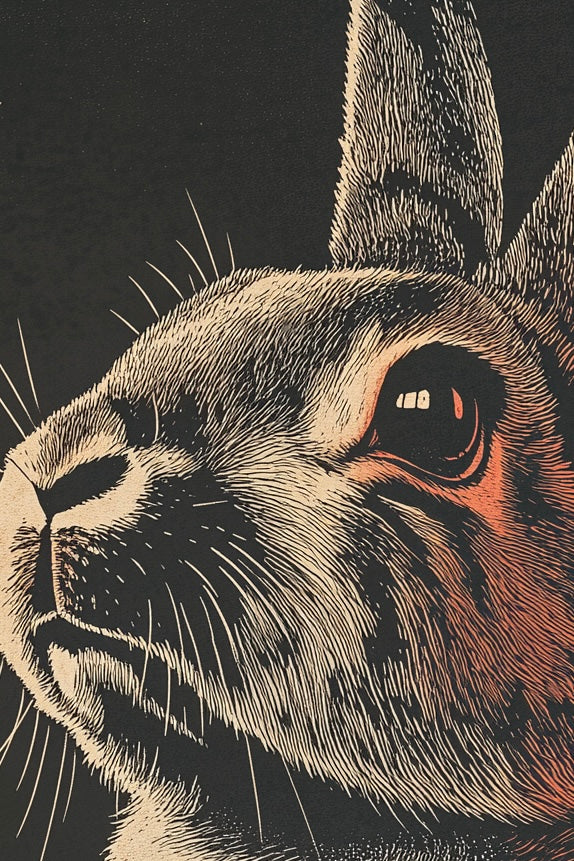 Vintage Rabit Wall Art Print - 1920's Italian Poster Style