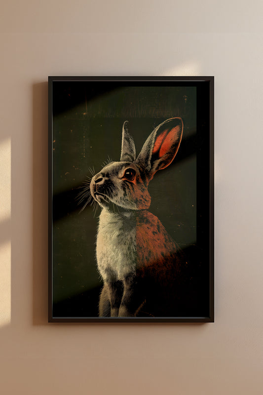 Vintage Rabit Wall Art Print - 1920's Italian Poster Style