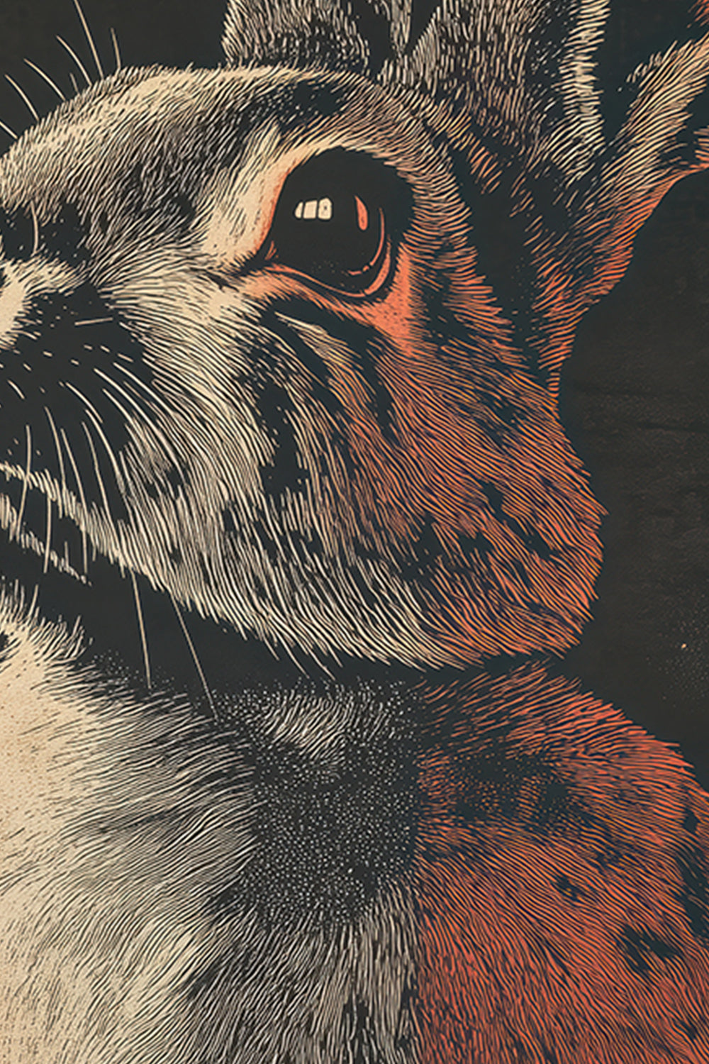 Vintage Rabit Wall Art Print - 1920's Italian Poster Style