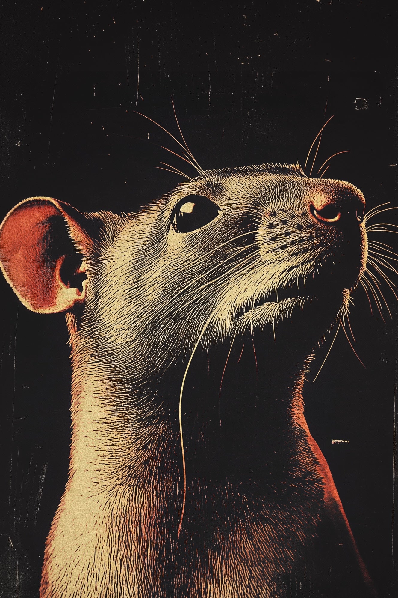 Vintage Rat Wall Art Print - 1920's Italian Poster Style