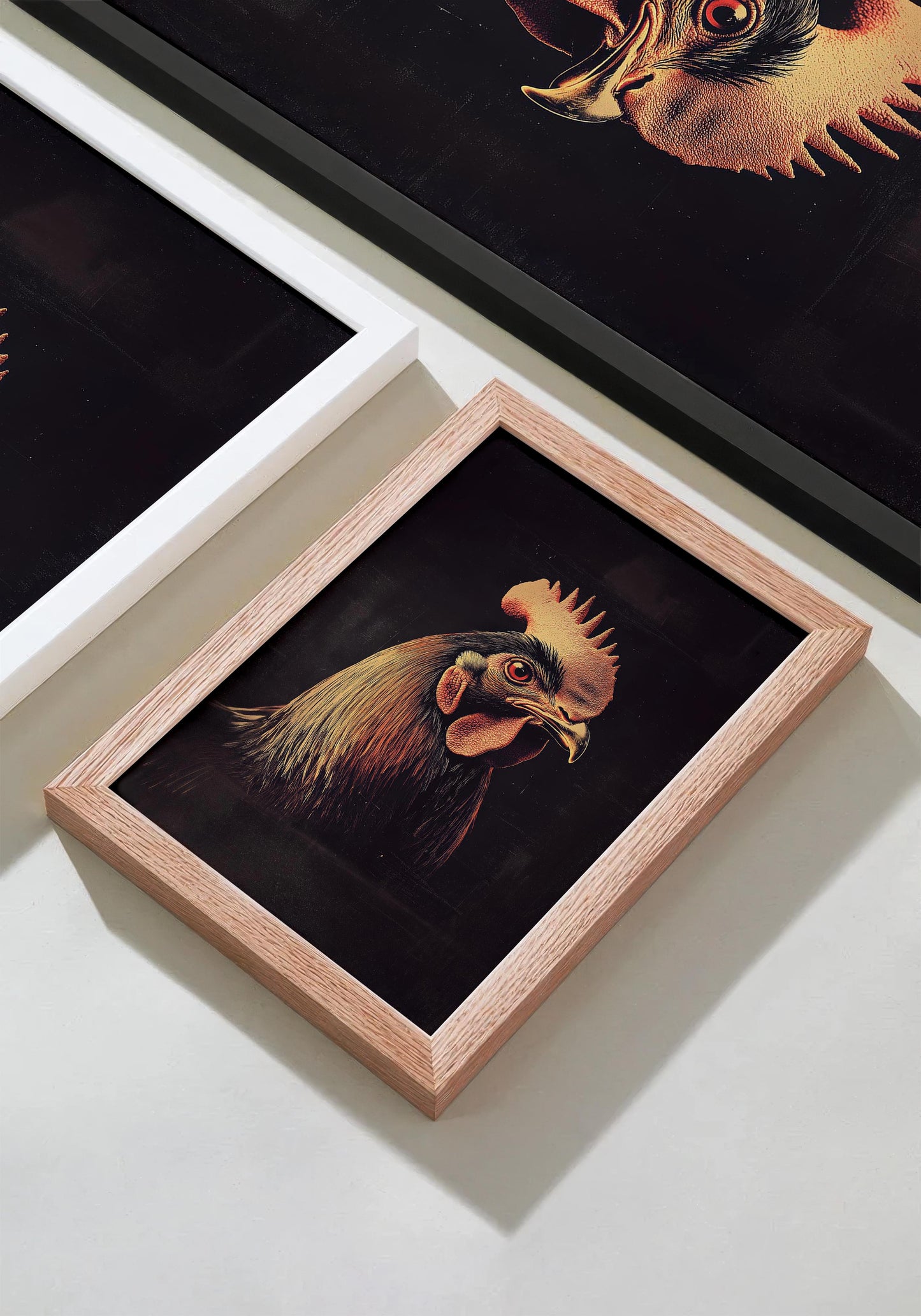 Vintage Rooster Wall Art Print - 1920's Italian Poster Style