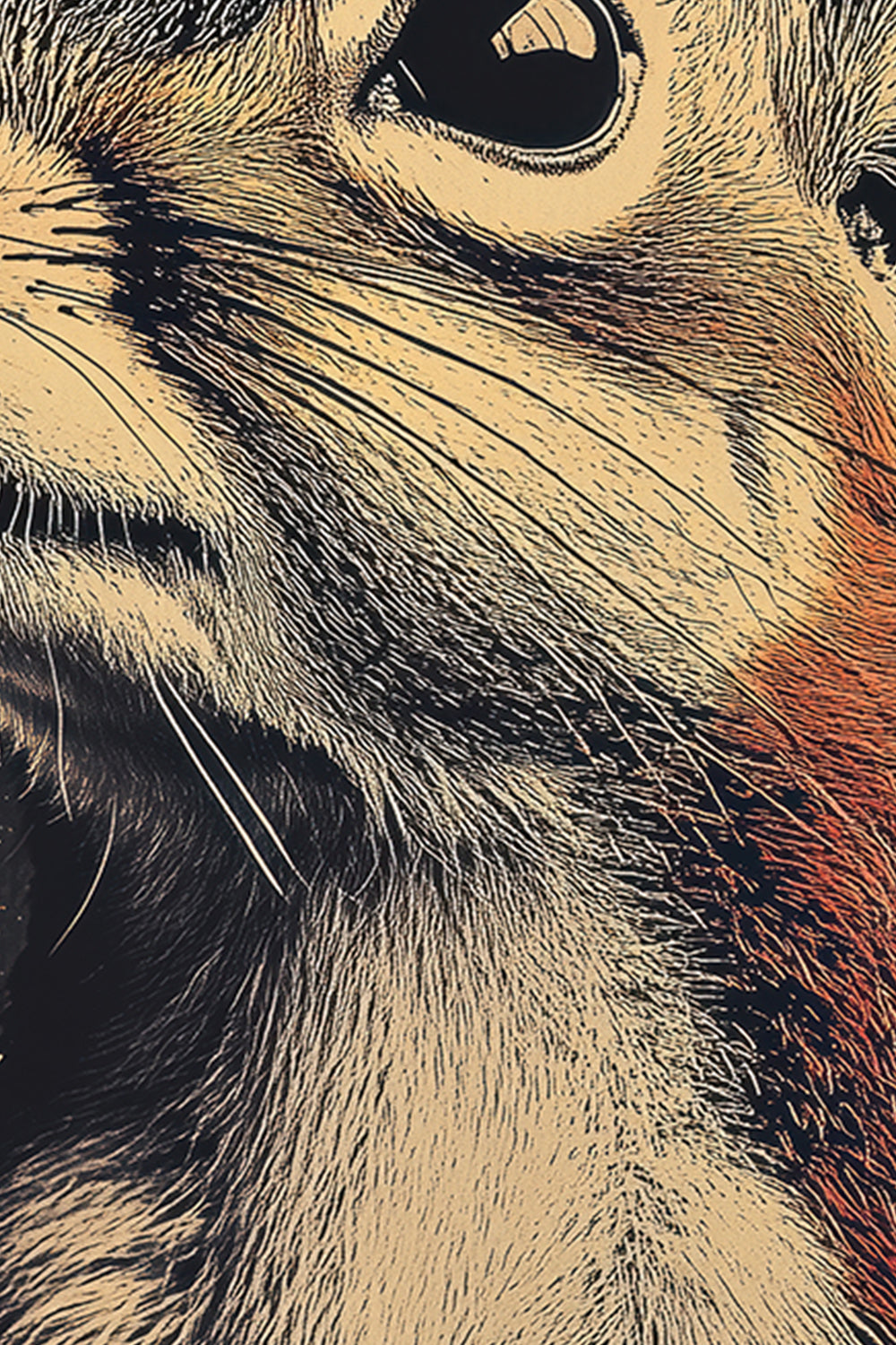 Vintage Squirrel Wall Art Print - 1920's Italian Poster Style