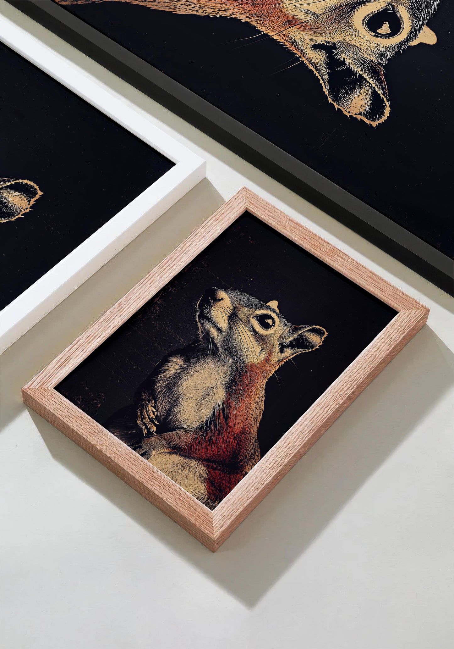Vintage Squirrel Wall Art Print - 1920's Italian Poster Style