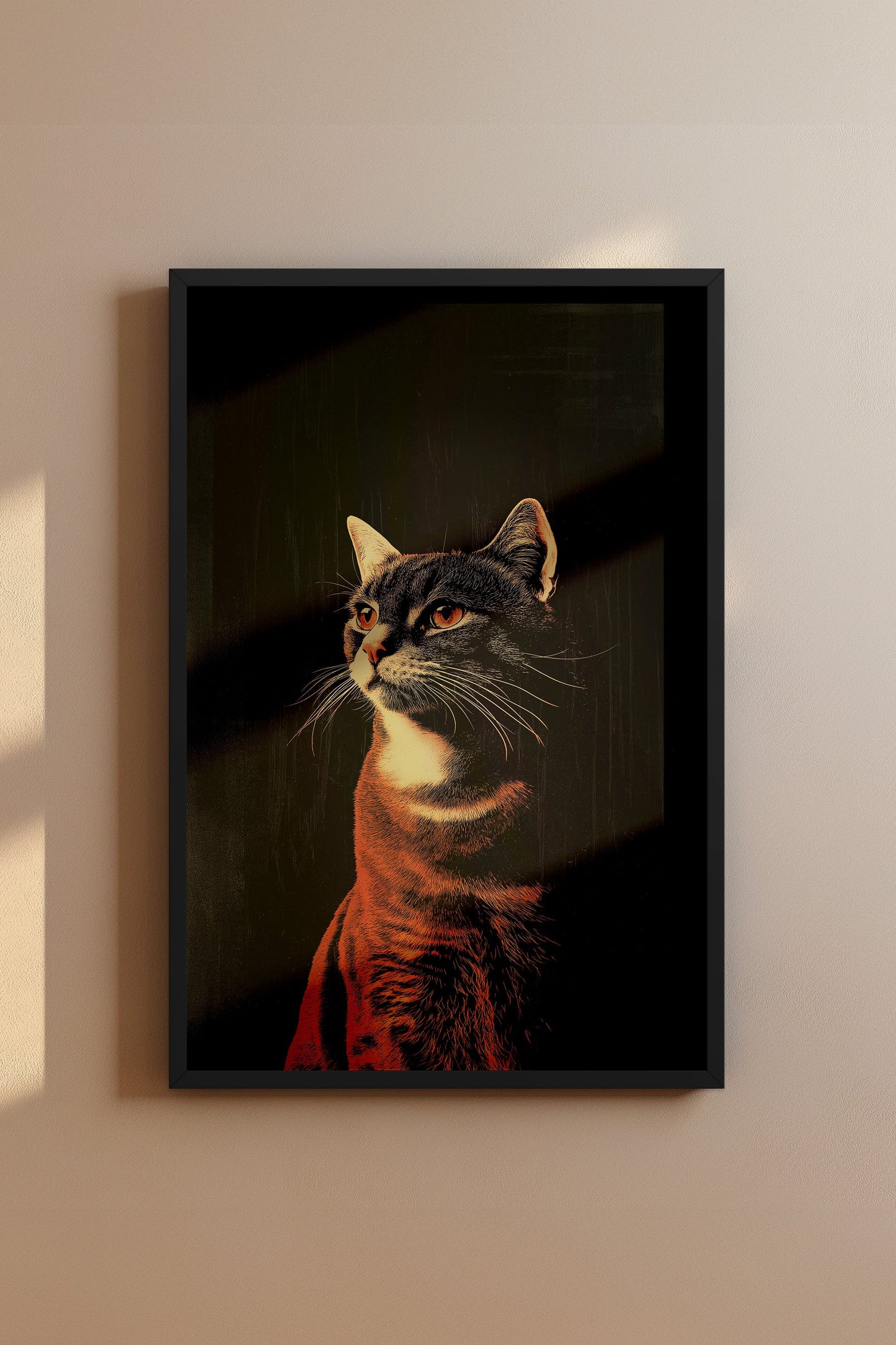 Vintage Cat Wall Art Print - 1920's Italian Poster Style