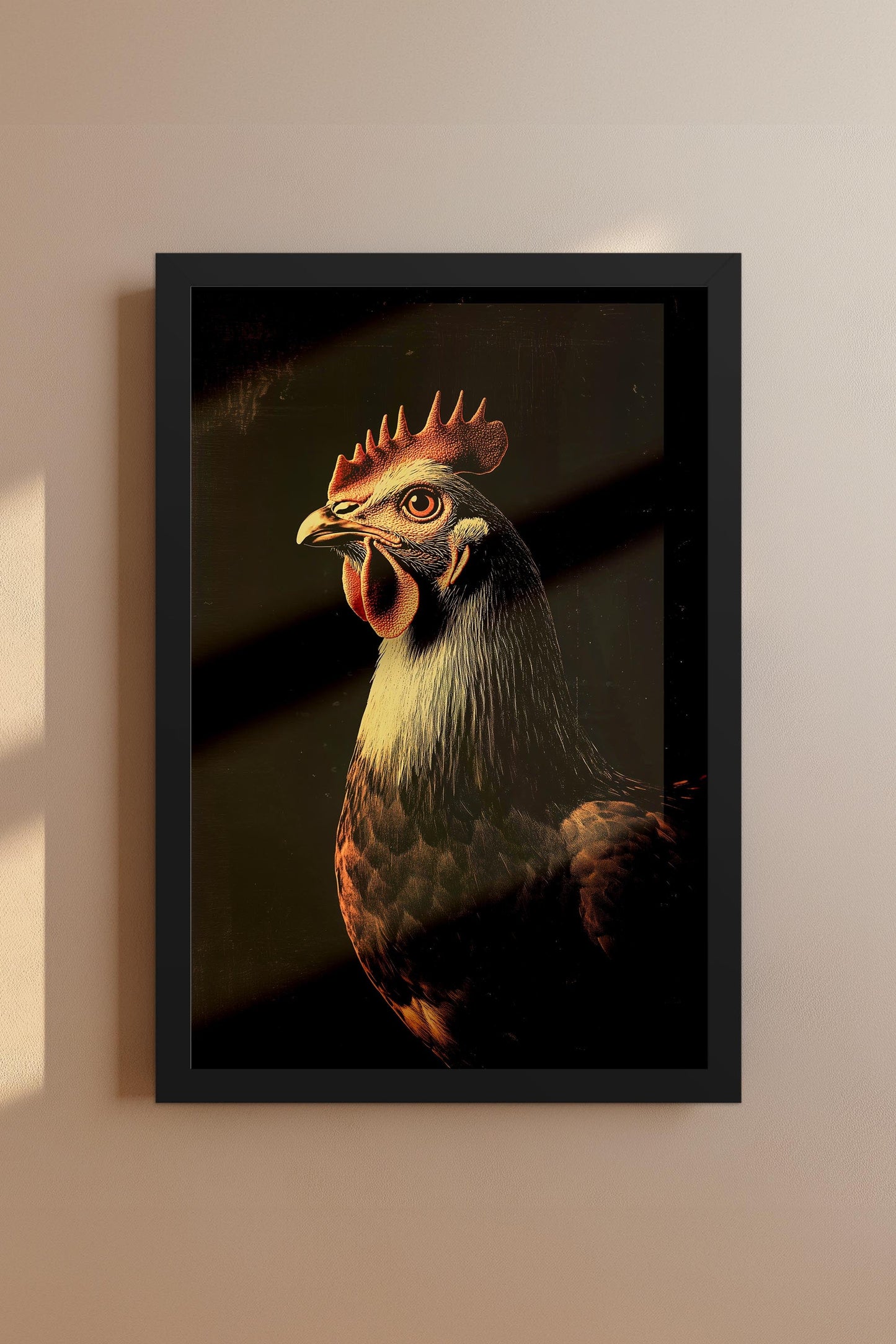 Vintage Chicken Wall Art Print - 1920's Italian Poster Style
