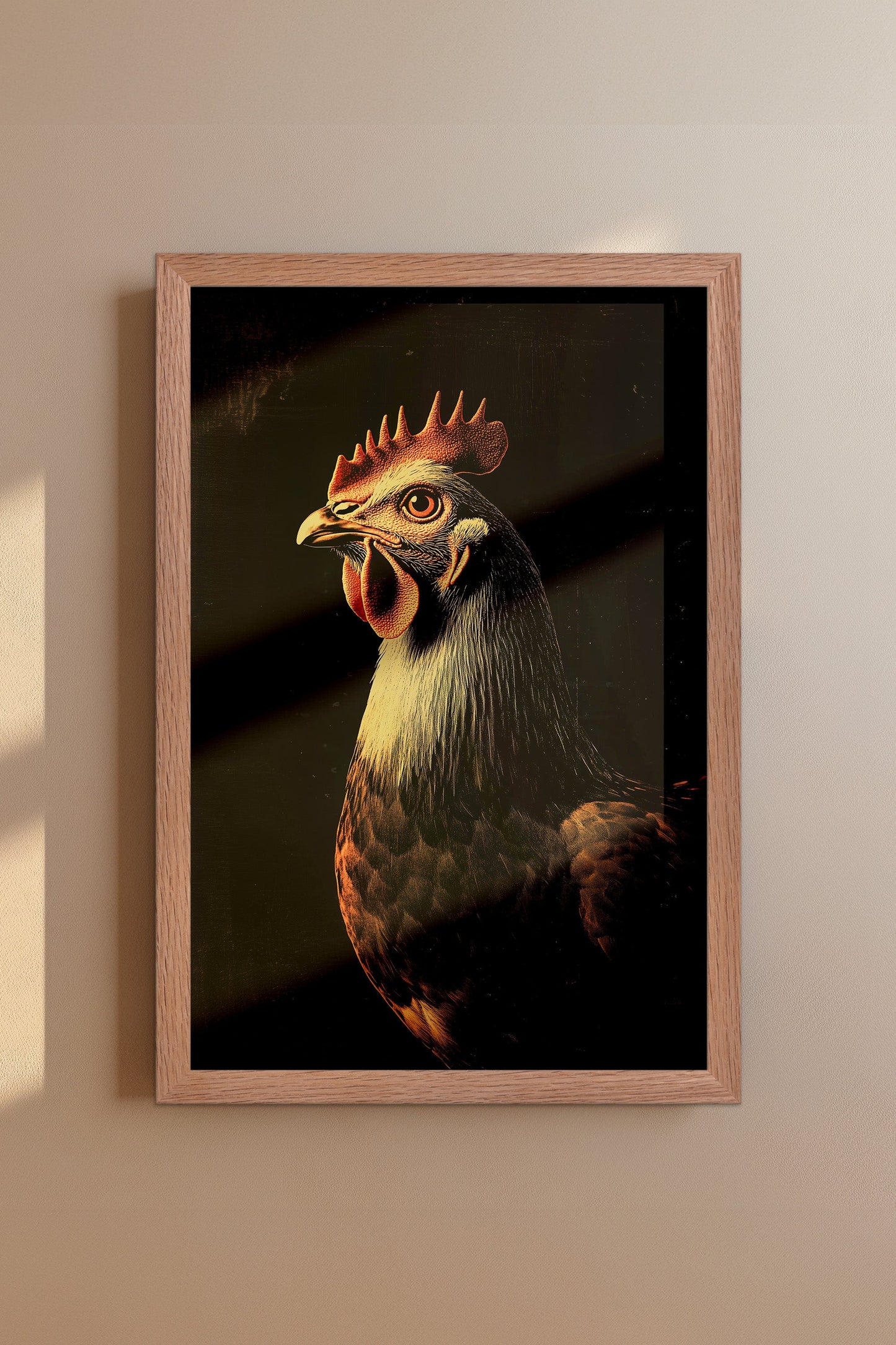 Vintage Chicken Wall Art Print - 1920's Italian Poster Style