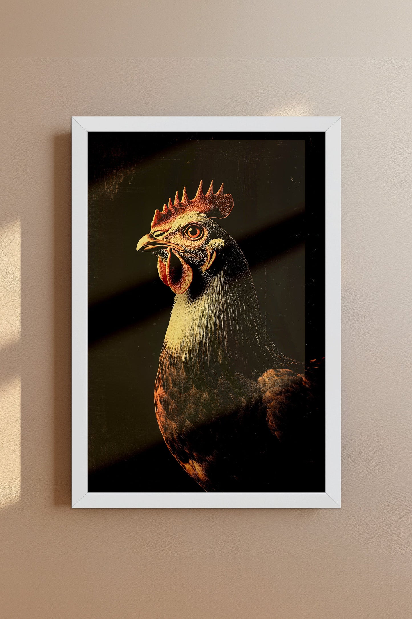 Vintage Chicken Wall Art Print - 1920's Italian Poster Style