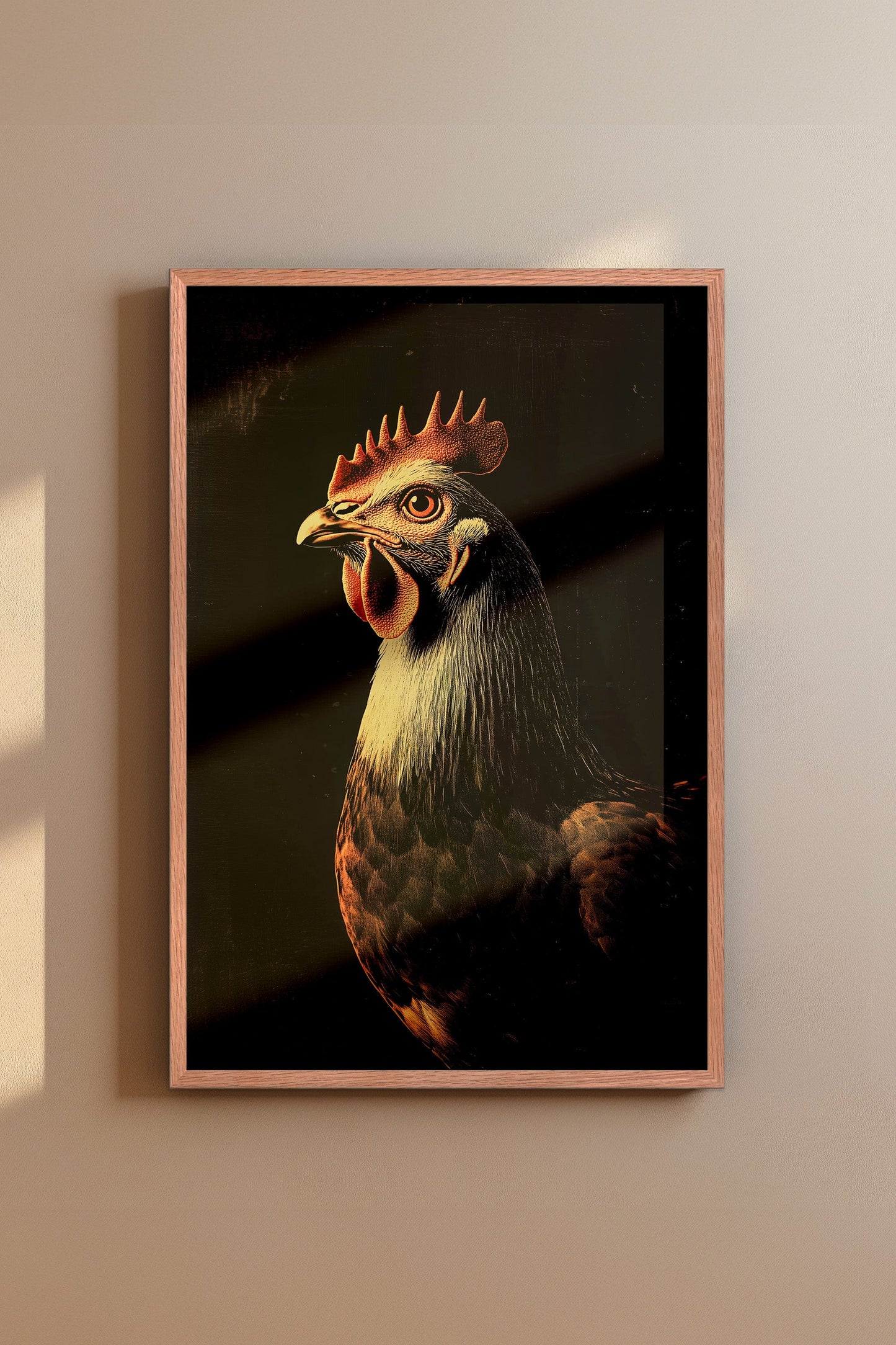 Vintage Chicken Wall Art Print - 1920's Italian Poster Style