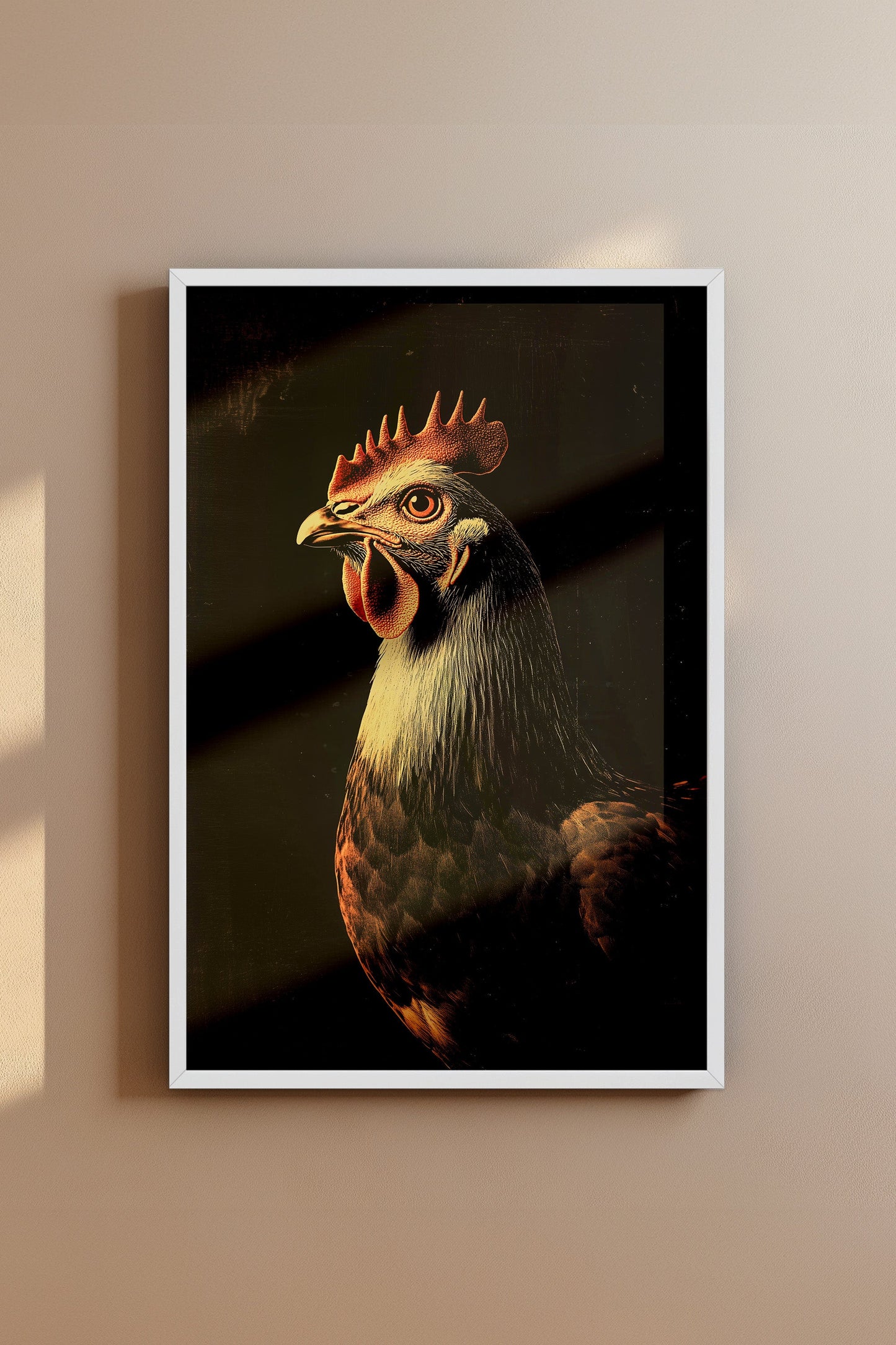 Vintage Chicken Wall Art Print - 1920's Italian Poster Style