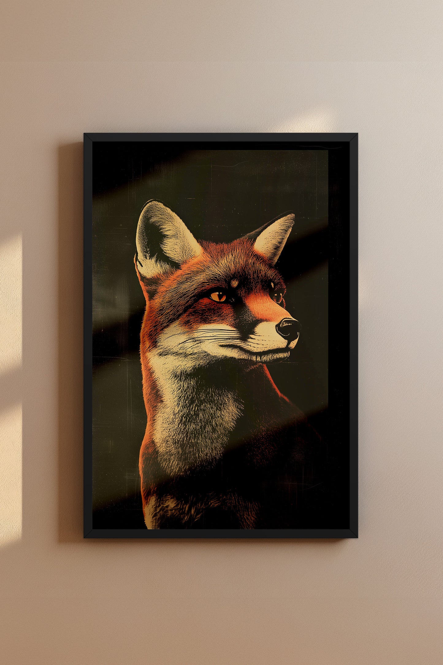 Vintage Fox Wall Art Print - 1920's Italian Poster Style
