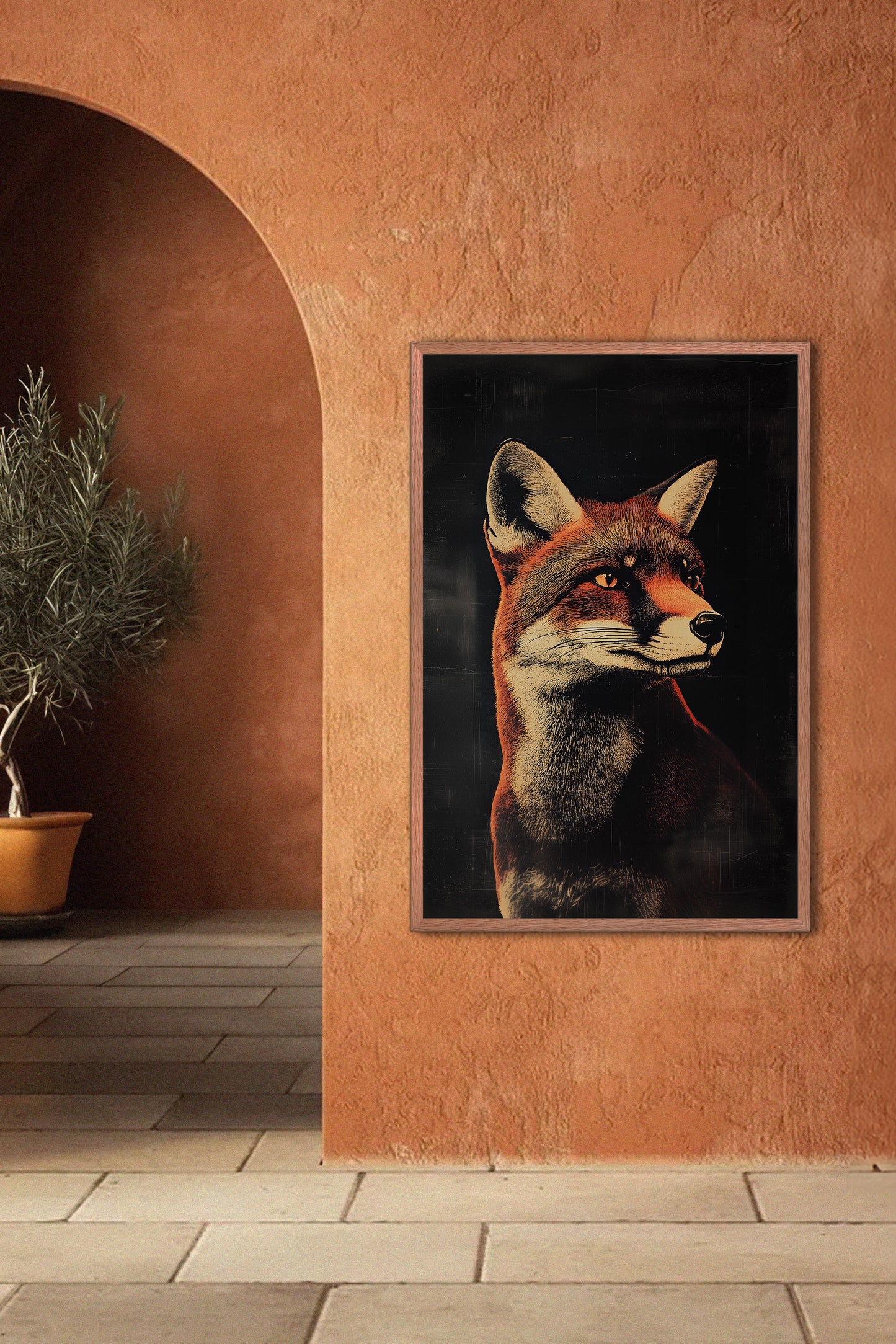 Vintage Fox Wall Art Print - 1920's Italian Poster Style