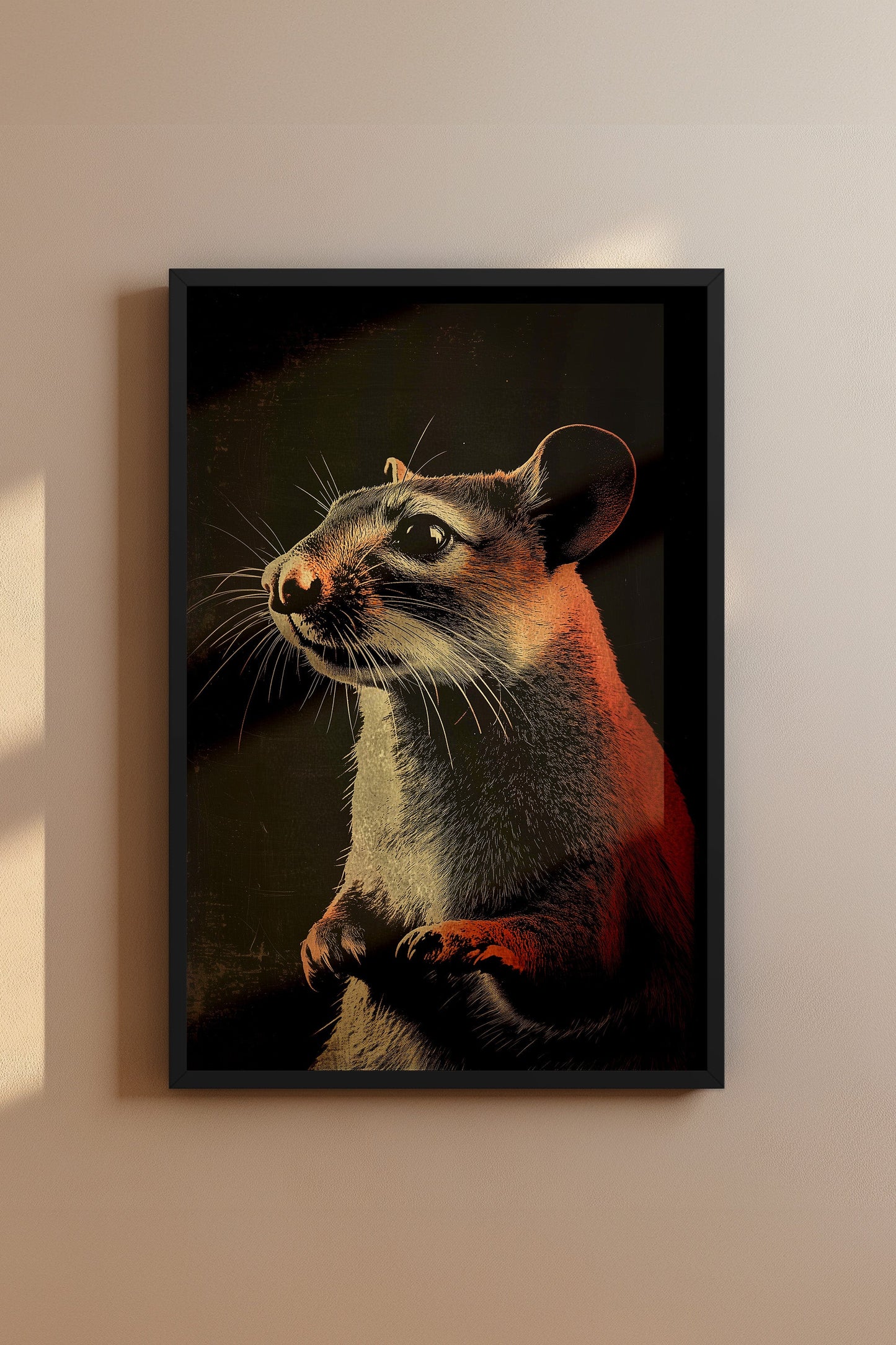 Vintage Mouse Wall Art Print - 1920's Italian Poster Style