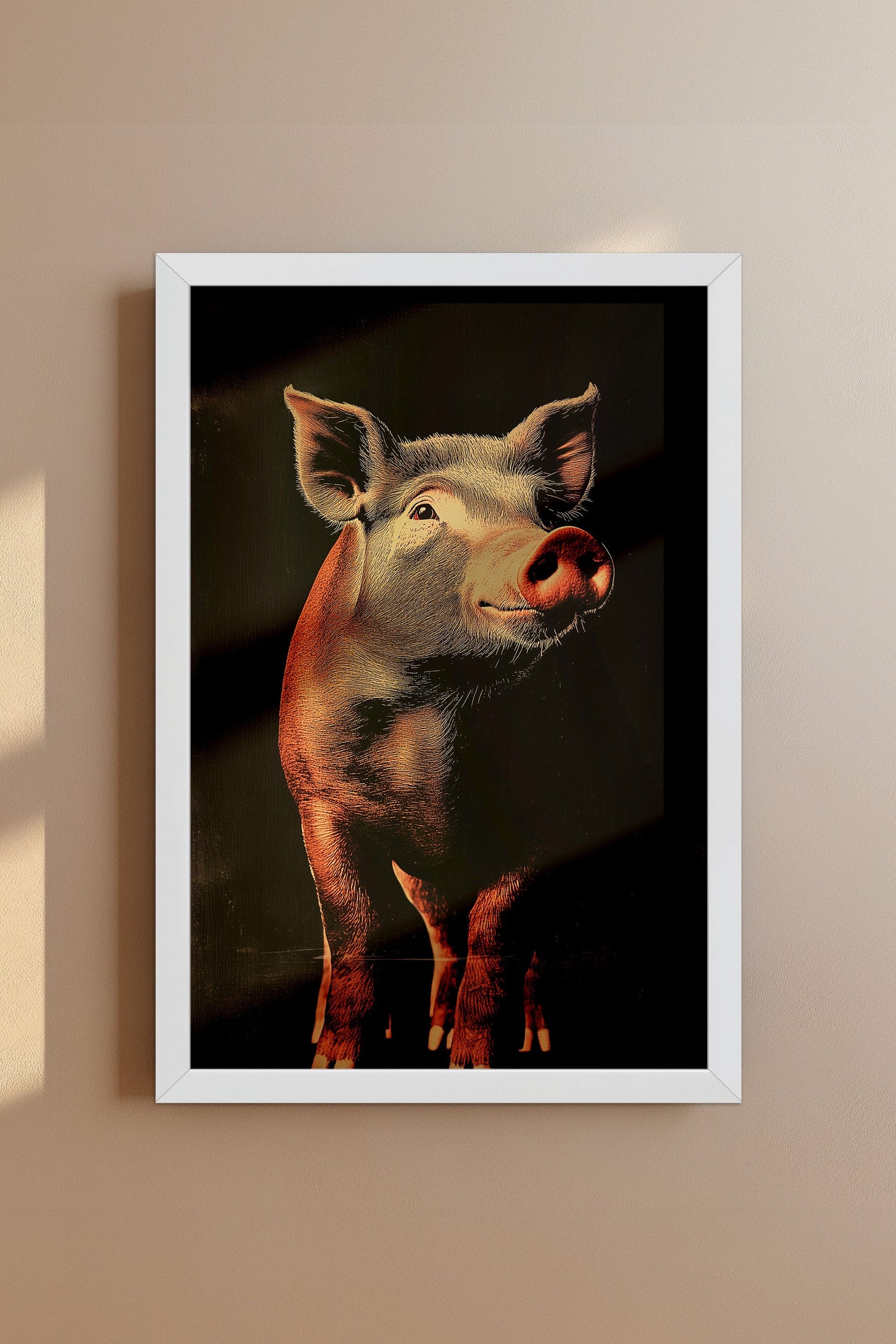 Vintage Pig Wall Art Print - 1920's Italian Poster Style