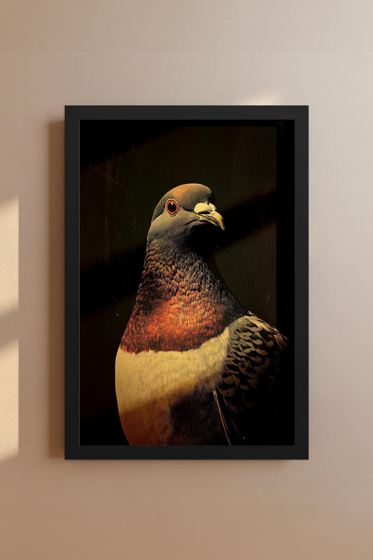 Vintage Pigeon Wall Art Print - 1920's Italian Poster Style