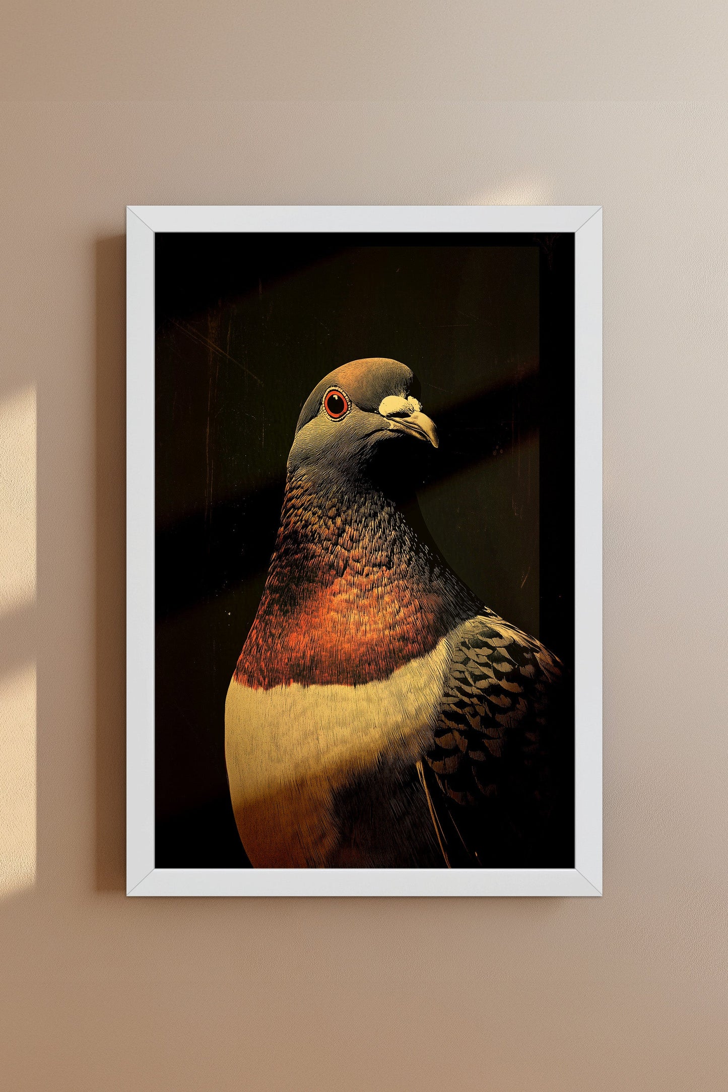 Vintage Pigeon Wall Art Print - 1920's Italian Poster Style
