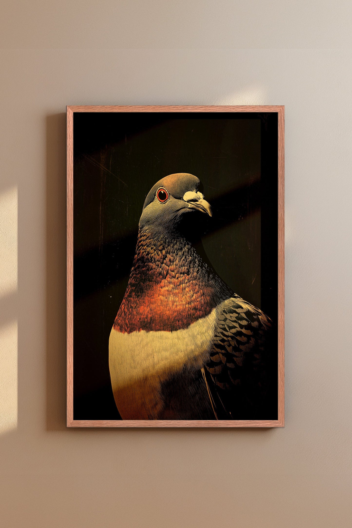 Vintage Pigeon Wall Art Print - 1920's Italian Poster Style