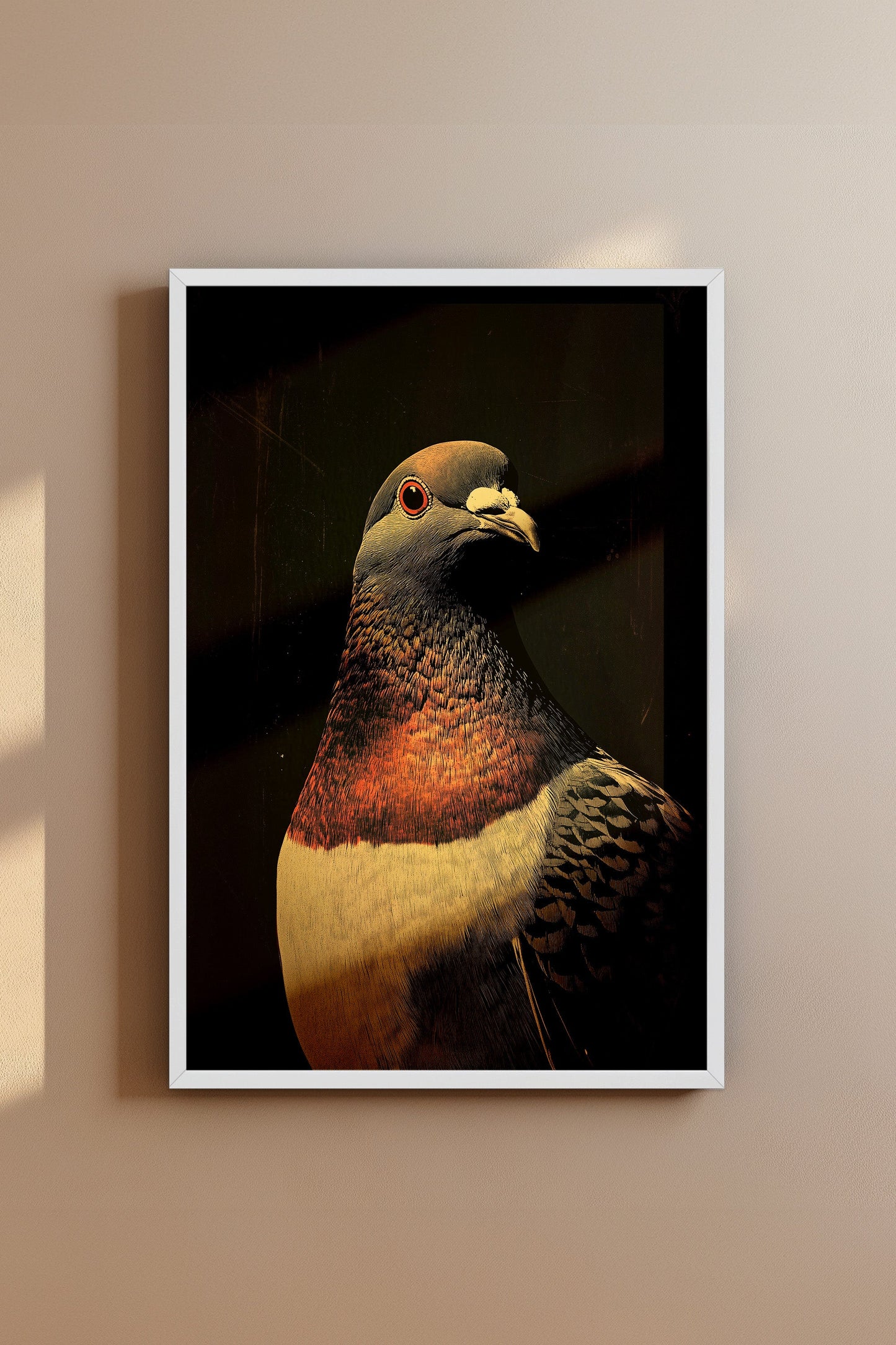 Vintage Pigeon Wall Art Print - 1920's Italian Poster Style