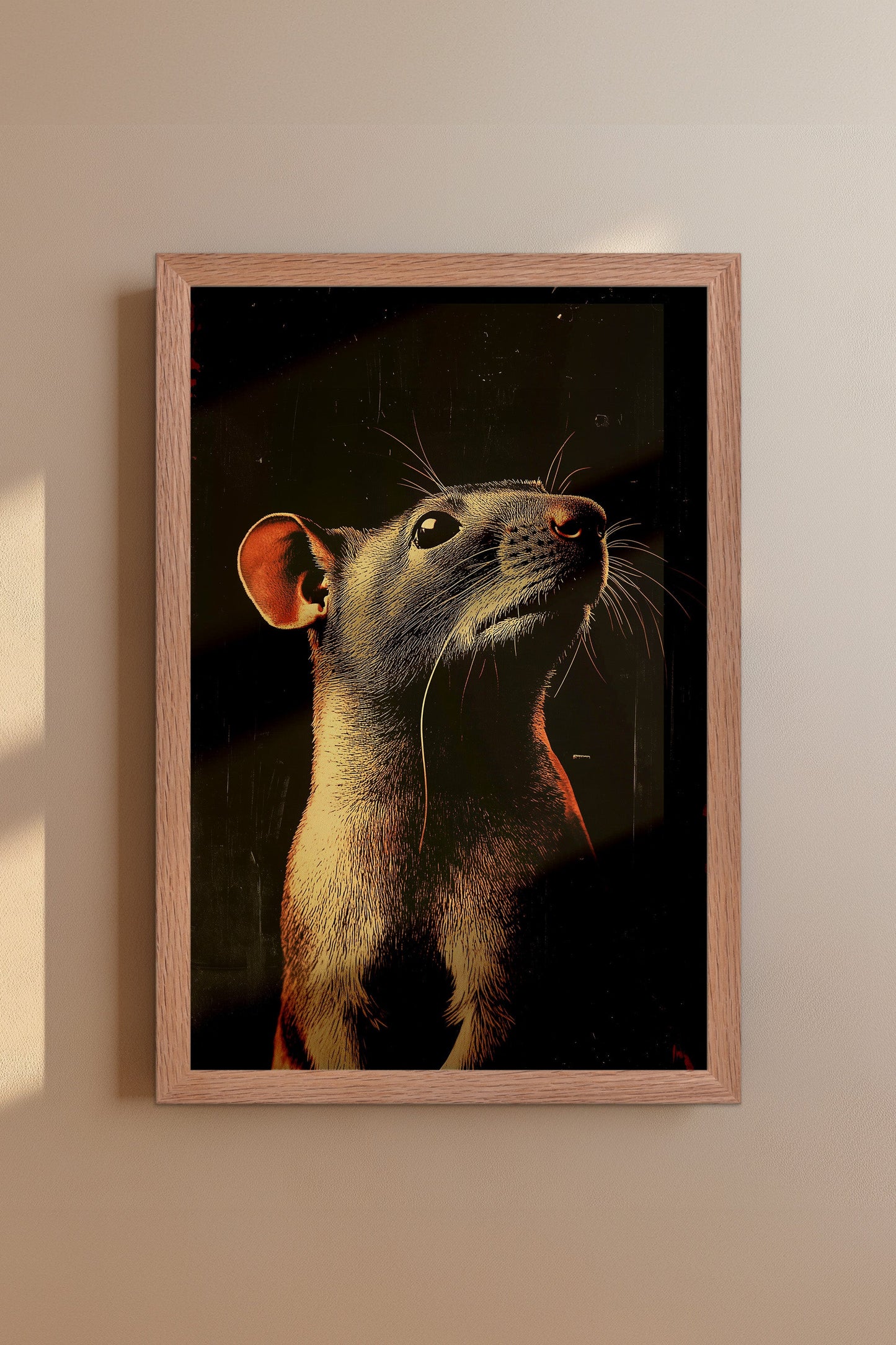 Vintage Rat Wall Art Print - 1920's Italian Poster Style