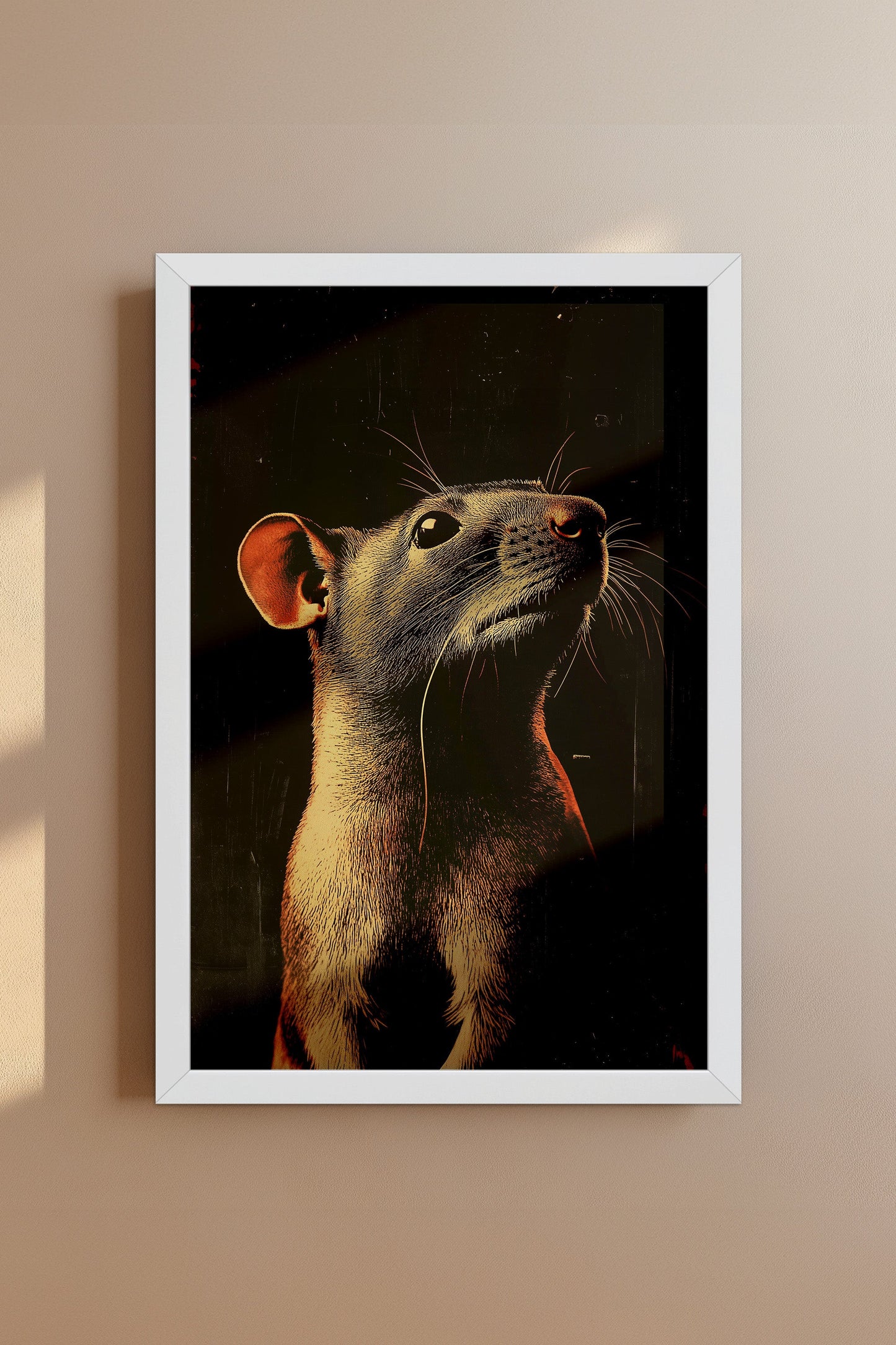 Vintage Rat Wall Art Print - 1920's Italian Poster Style