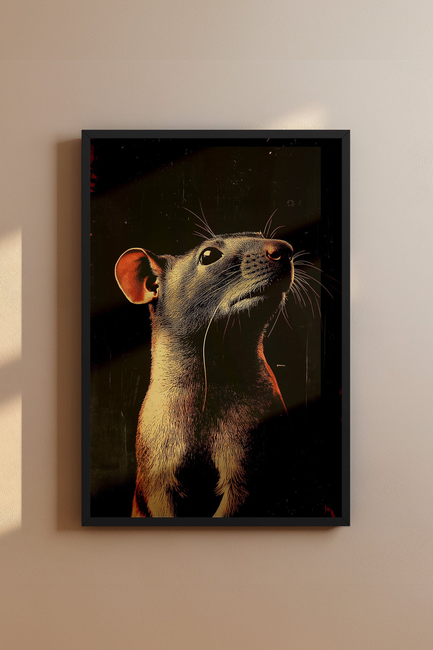 Vintage Rat Wall Art Print - 1920's Italian Poster Style