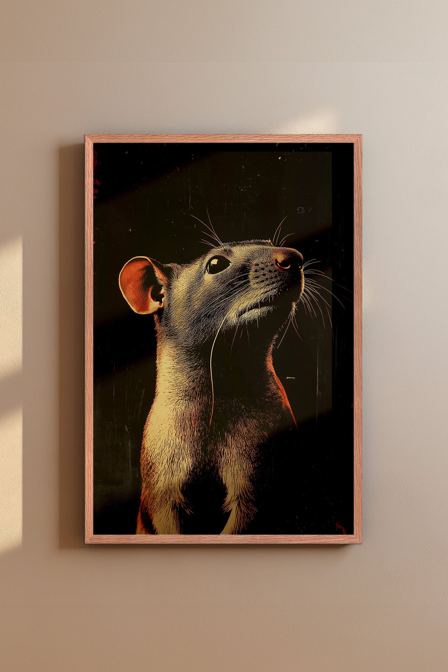 Vintage Rat Wall Art Print - 1920's Italian Poster Style