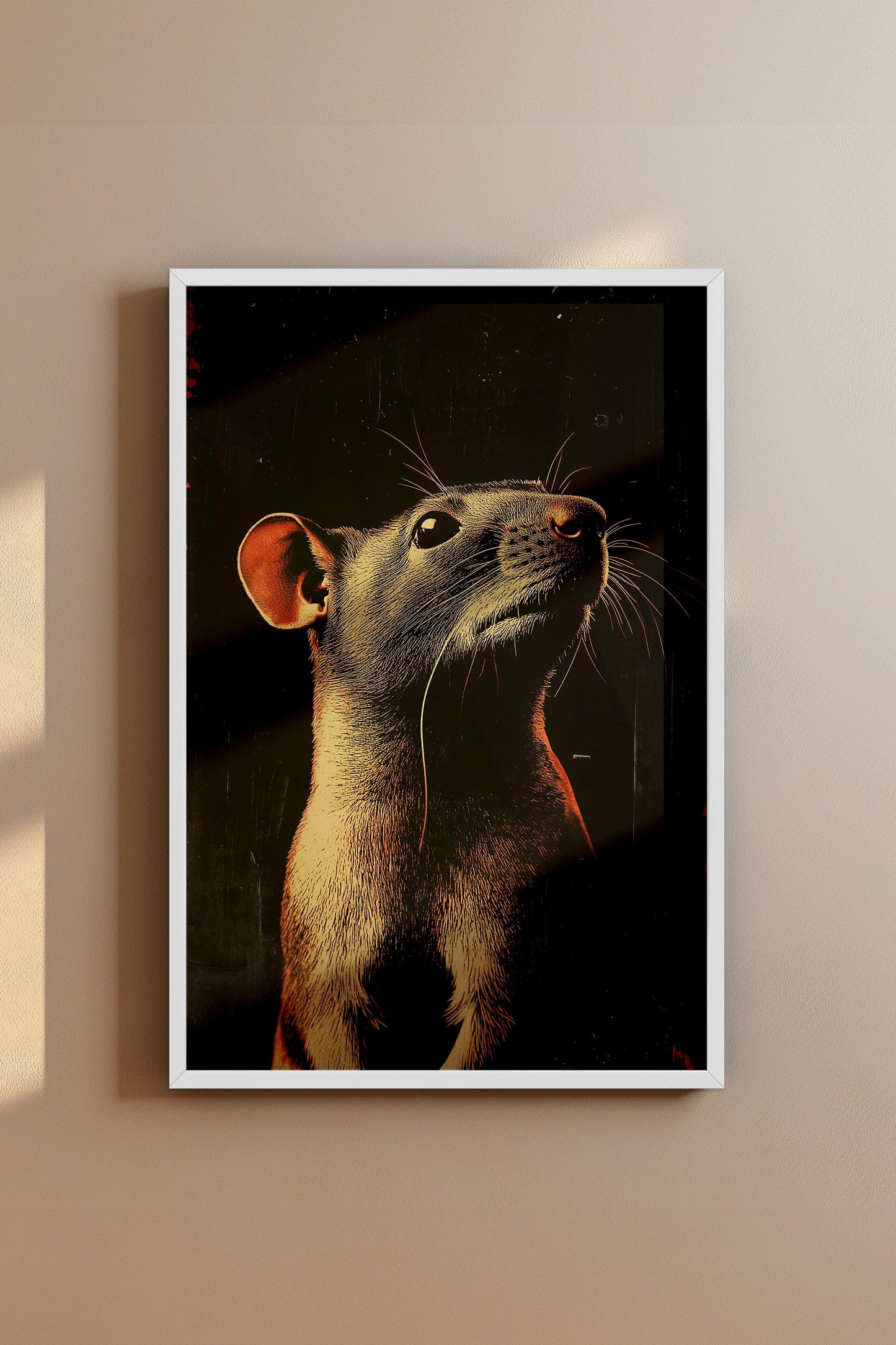 Vintage Rat Wall Art Print - 1920's Italian Poster Style
