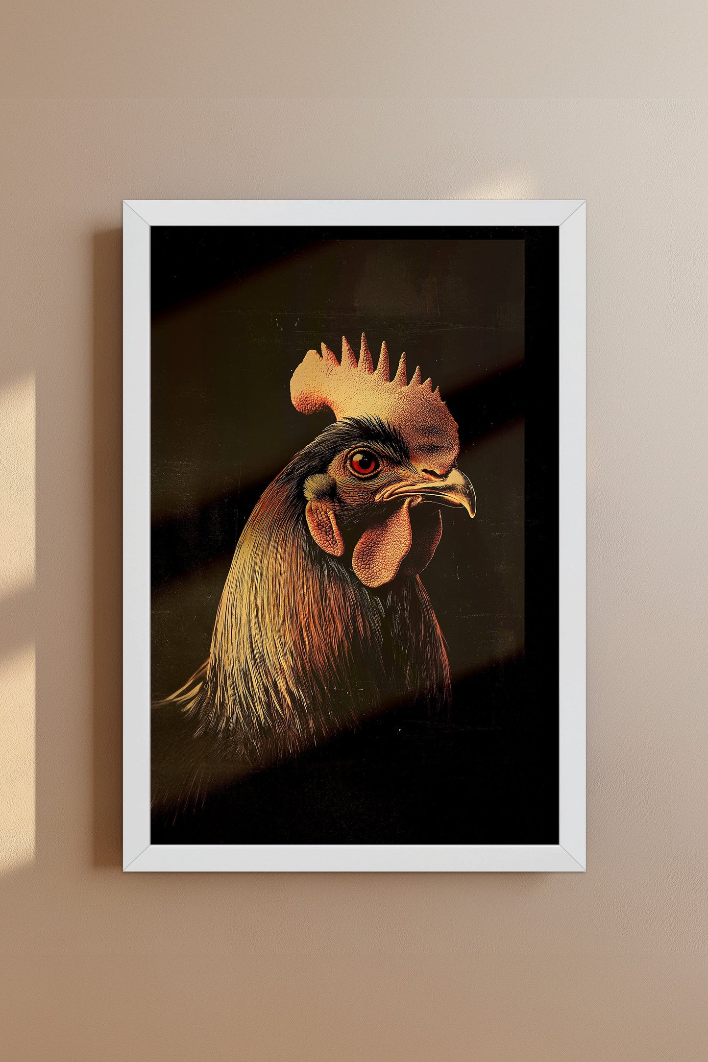 Vintage Rooster Wall Art Print - 1920's Italian Poster Style